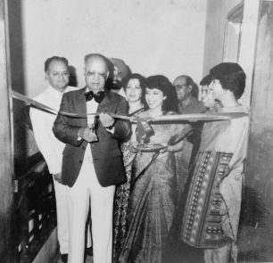 S.L. Kirloskar at the debut inagural show, 1986